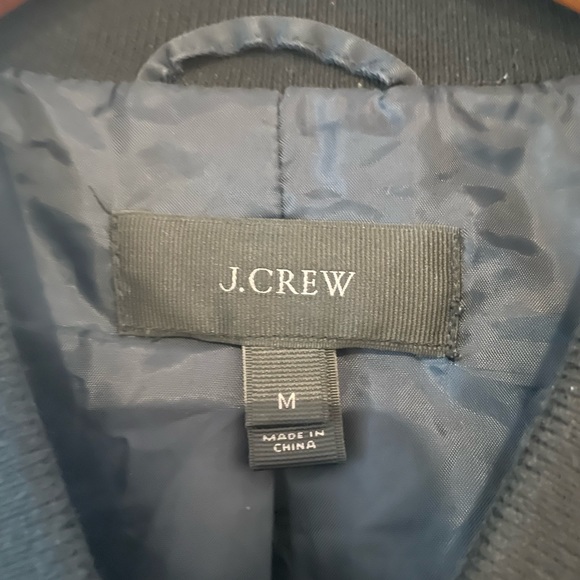 J.Crew Pinstripe Bomber Jacket- Womens Medium - Picture 4 of 4